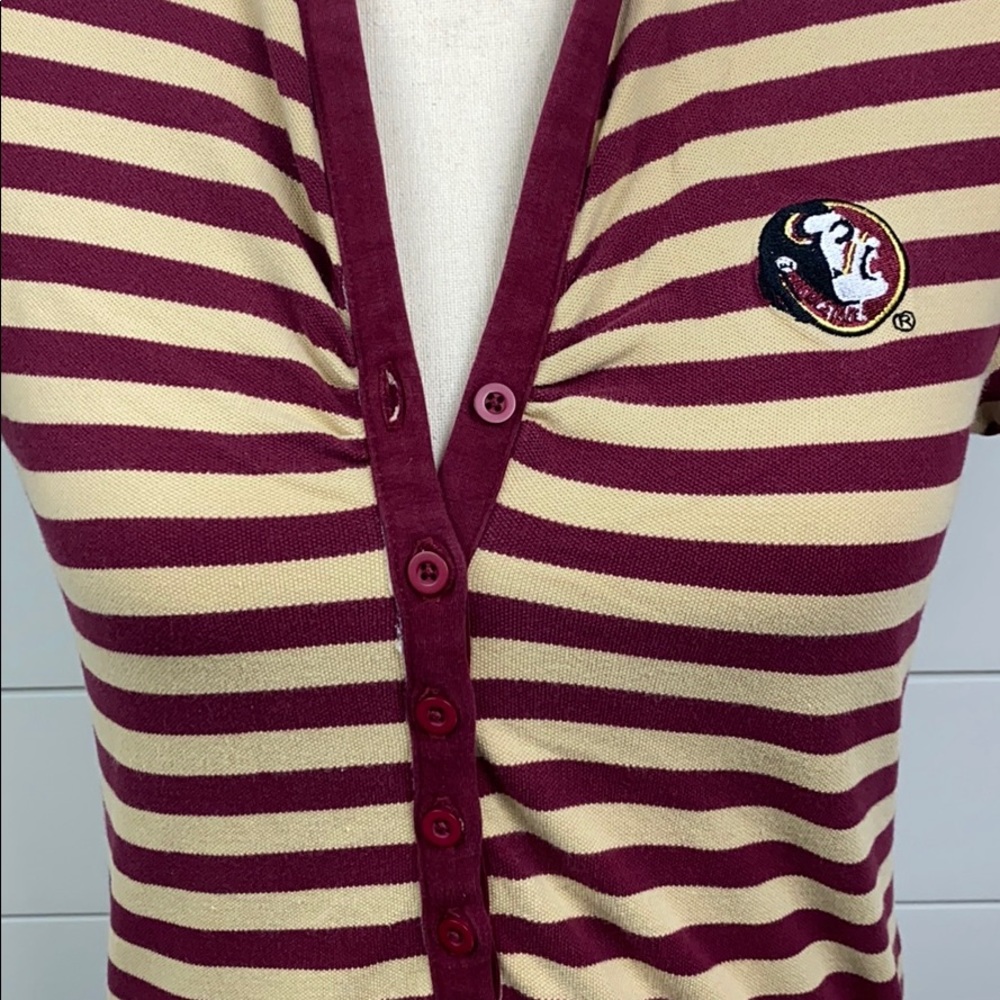 FSU Seminoles Women’s Striped Polo - Picture 2 of 7